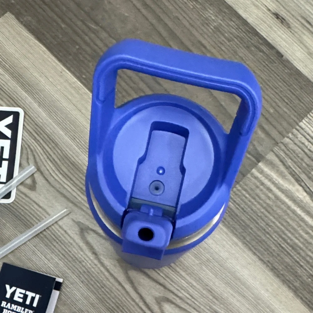 YETI Blue Rambler Bottle with Handle from Poshfest 2025 - Picture 7 of 7